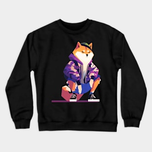 Cool Shiba in the City Crewneck Sweatshirt